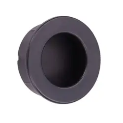 Úchytka zapustená; okrúhla; D40 mm; čierna matná
