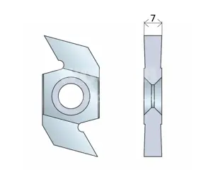 Drážkovací element - dvojbritý; HW; 34x16x7; universal