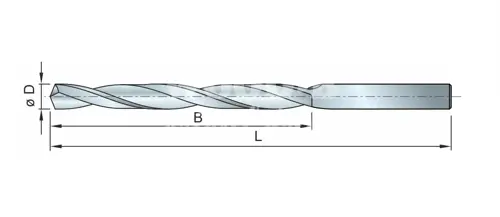 Vrták do kovu HSS Kobaltový; D 2,5; L 57; B 30; stopka 2,5