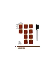 Sada brusných teliesok so stopkou  P150 - 10ks