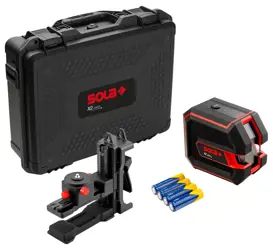 Sola samonivelačný krížový laser X2 Green s držiakom v kufri