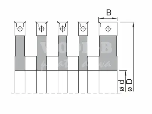 Fréza pre drážkované stoly; D125; B 9; d40; Z2+4