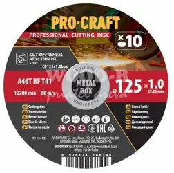 Sada rezacích kotúčov Procraft CD125x1.0b