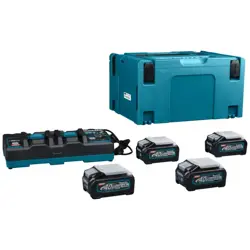 Set rýchlodvojnabíjačka Makita D40RB; 4 x 40V/4Ah; systainer typ 3