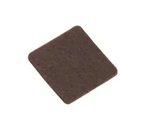 Samolepiaca plstenná podložka; hnedá; 10x10 cm