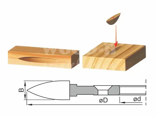 Lodičkovacia fréza; D100; B8; d22; Z4