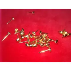 Ozdobný klinec 50 1/3 - zlatá mosadz; D7,5mm; L11mm; 1000ks