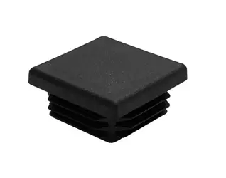 Štvorcová zátka do profilov a rúrok; L25; a5,0; b11,5; h1,0-2,5; čierna