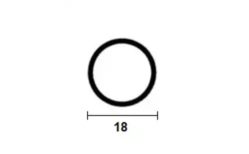 Kruhový O profil Al; 18x1; 2m