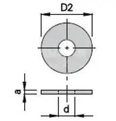 Podložka D15; d5,25; a1,0