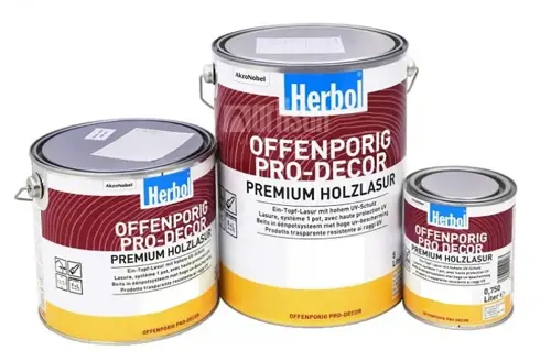 Herbol Offenporig Pro- Lazúra s vysokým UV filtrom 2,5l; mahagon