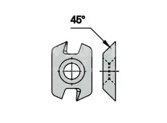 Rádiusový element R45°; ľavý