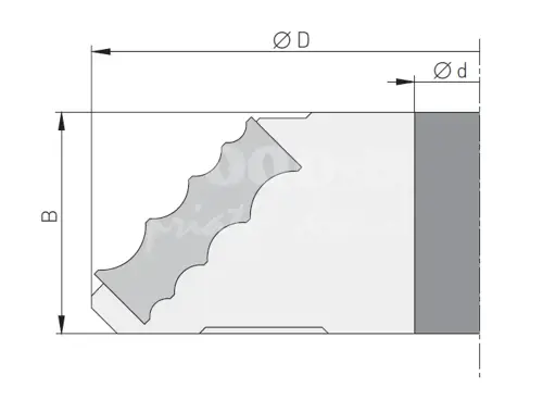 Fréza multiprofilová; D180, B50, d30, Z2; R4; R6; R8; R10