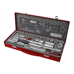 Sada Fortum kľúčov nástrčných; 50ks 1/4"; 1/2"