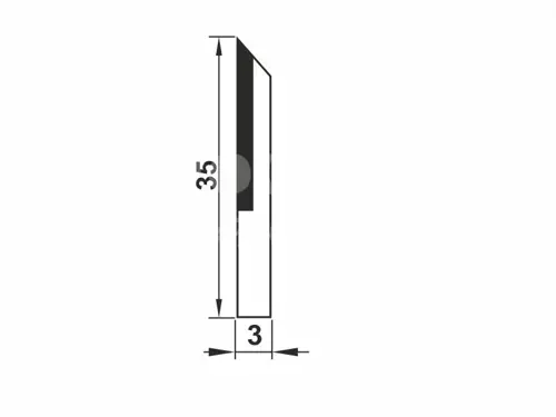 Hobľovací nôž tvrdokovový; HW; 610x35x3