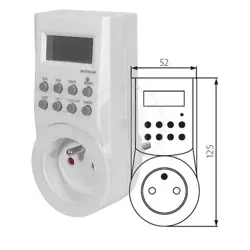 Zásuvka časovacia, spínacia 16A/230V elektronická