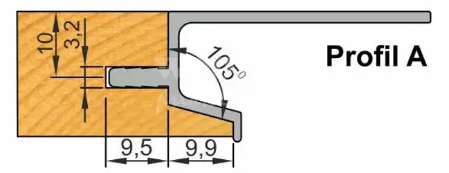 Sada nožov do frézy na AL úchytky - profil A