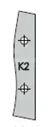 Profilová žiletka K2