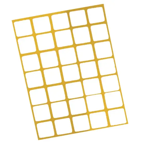 Samolepiaca plstenná podložka; biela; 45x45 mm