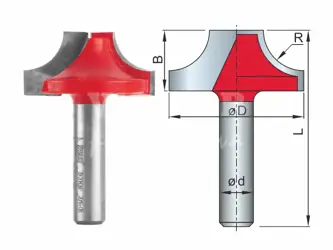 Zaobľovacia fréza; D12,7; B8,0; L50,0; R3,2; stopka 6