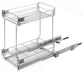 Výsuvný kôš na fľaše; chróm