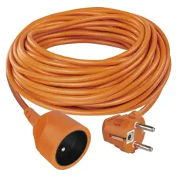 Predlžovací kábel; 25 m; 1 zásuvka; oranžový; PVC; 230 V; 1,5 mm2