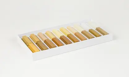 Sada mäkkých voskov 73A - tóny svetlého dreva; 4 cm - 20ks