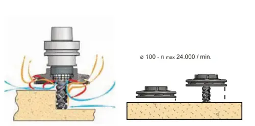 Odsávacia turbína; ER40; D100; L15; H40