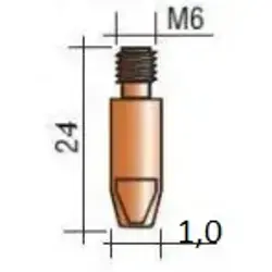 Špička M6 široká priemer 1,0; 3ks