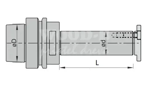 Upínacia hriadeľ pre kotúčové nástroje HSK63F; d 30; L180