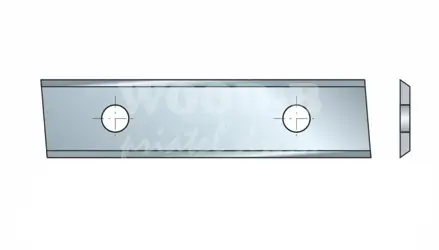 Štandardná žiletka s dvoma otvormi; HW; 50x12x1,5; masív; závrtná