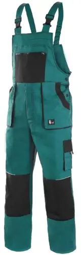 Nohavice monterkové na traky zelené vel.54