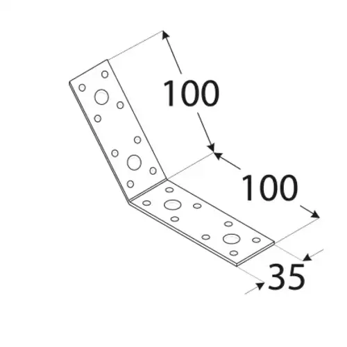 Uholník KLR4; 135° 100x100x35x2,5 mm