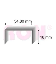 Spony kartonážne 490/18 Cu/2500 ks