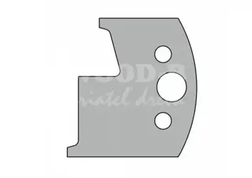 Zákazkový profilový nôž - DVEROVÝ FALC ŠIKMÝ; 50x4; HS