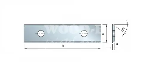 Štandardná žiletka s 2 reznými hranami; HW; b50,0; h12; a1,5; MDF, DTD / 10ks