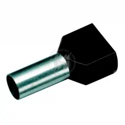 Dutinka izolovaná 2x1,5/12mm čierna (100ks)