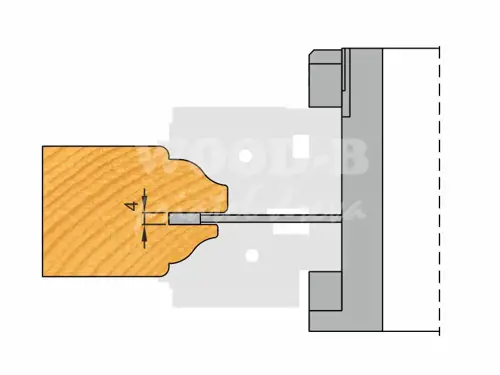 Rozšírenie na tenkú výplň pre frézy na dvere 421; D166; B4; d60; Z8FZ