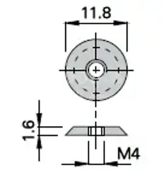 Podložka M 4x11,8x1,6