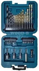 Sada náradia, vrtákov - drevo, betón, kov