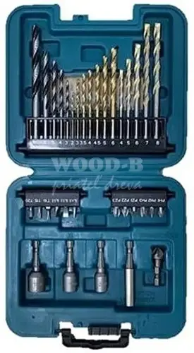 Sada náradia, vrtákov - drevo, betón, kov