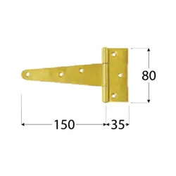 Záves trojuholníkový ZT 150; 150x35x80x2 mm