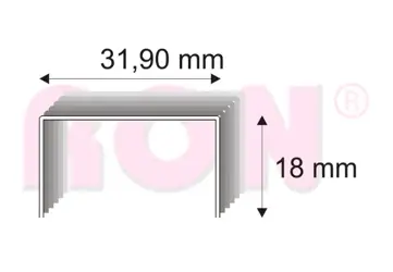 Spony kartonážne 387/18 Cu bal. 3960 ks