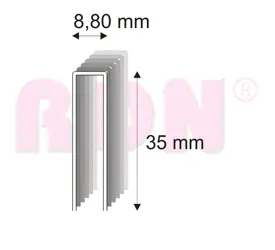 Spony stolárske 352/35 ZN bal. 8400 ks