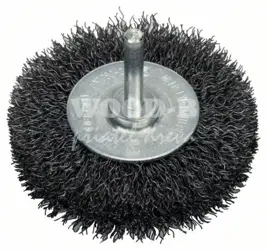 Kotúčová drôtená kefa; zvlnený drôt; 75×0,3 mm; oceľ 75 mm; 0,3 mm; 16 mm