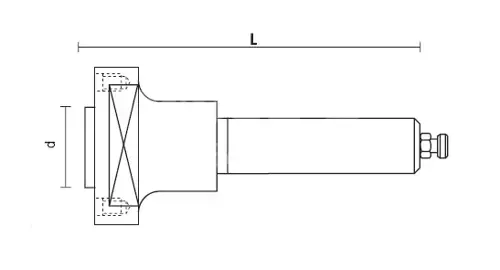 Stopkový prírubový unášač na CNC; d22; L90; stopka 20x60