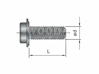 Skrutka s prírubou; L7,6; HEX2,5; stopka M3