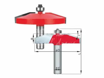 Výplňová fréza s ložiskom; D89,0; B16,0; L64,7; R38,1; stopka12