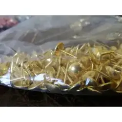 Ozdobný klinec 100 1/3 - zlatá mosadz; D9,5mm; L12,7;1000ks