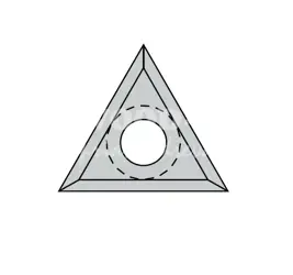 Trojuholníková žiletka - predrez; B22; H20; a2